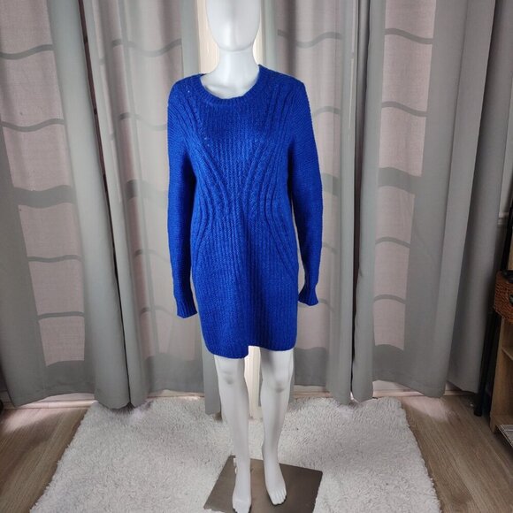 Mossimo Blue Cable Knit Sweater Dress – Women’s Plus Size XXL - Picture 2 of 11